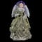16" Gold & Brown Lighted Angel in Gown with Harp Tree Topper